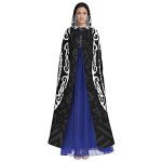 Nordic Viking Goddess Wizard Hooded Cloak Cosplay