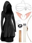 Xtinmee Women's Viking Elf Renaissance Costume Set