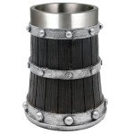 Viking Wood Beer Tankard - 21oz Norse Mug