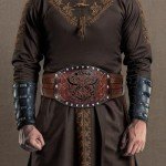 Viking Embossed Waist Armor Belt for Costumes