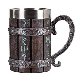 Norse Viking Rune Stainless Steel Beer Tankard