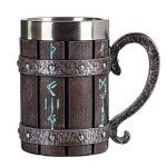 Norse Viking Rune Stainless Steel Beer Tankard
