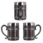 Norse Viking Rune Stainless Steel Beer Tankard