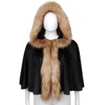 L'VOW Viking Hooded Fur Cloak for Women