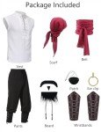 8-Piece Men's Pirate Viking Costume Set