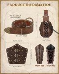 Leifide Viking Faux Leather Arm Guards Brown