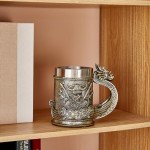 Nordic Viking Dragon Ship Beer Mug - 18oz