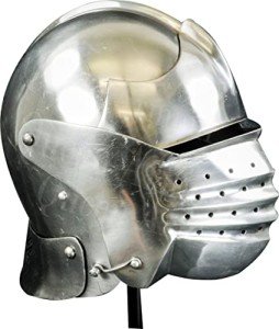 Queen Armour Medieval Bellows Visored Sallet Helmet