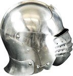 Queen Armour Medieval Bellows Visored Sallet Helmet