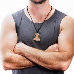 Hand-Carved Ox-Bone Thor's Hammer Pendant Necklace