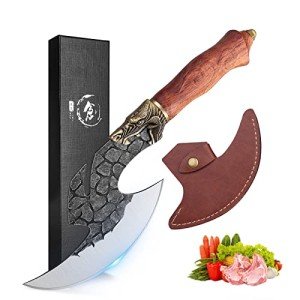 Hand Forged Viking Cleaver Knife with Sheath