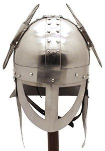 Winged Viking Helmet - 20G Steel with Leather Liner
