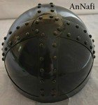 Black Plated Viking Helmet for Cosplay
