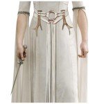 Viking Troll Cross Knotted Waist Belt (White)