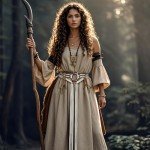 Viking Troll Cross Knotted Waist Belt (White)