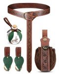 6 Pcs Medieval Viking Belt with Potion Pouches