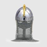 Battle Ready Viking Vendel Helm with Chainmail