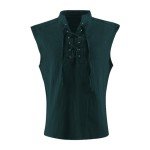 Men's Gothic Viking Pirate Tunic Shirt - Dark Green