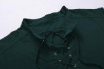 Men's Gothic Viking Pirate Tunic Shirt - Dark Green