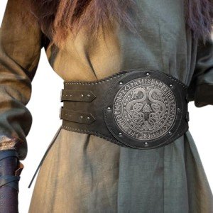 Embossed Double Dragon Viking Waist Armor Belt