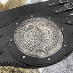 Embossed Double Dragon Viking Waist Armor Belt