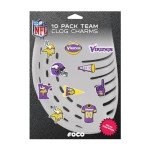 Minnesota Vikings Clog Shoe Charms - 10 Pack
