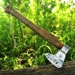 Hand Forged Viking Axe with Leather Cover