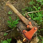 Hand Forged Viking Axe with Leather Cover