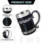 Nordic Viking Rune Stainless Steel Mug Set