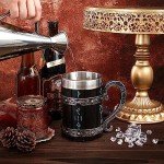 Nordic Viking Rune Stainless Steel Mug Set