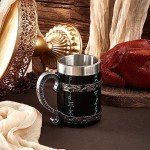 Nordic Viking Rune Stainless Steel Mug Set