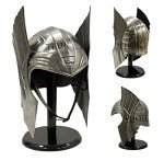 Viking Barbuta Helmet with Stand for Home Decor