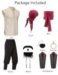 Norseman Pirate Costumes with Viking Accessories Set