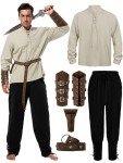 Norseman Halloween Costume Set for Men - 6 Pieces