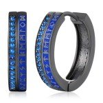 Norse Rune Hoop Earrings in Sterling Silver