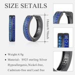 Norse Rune Hoop Earrings in Sterling Silver