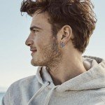 Norse Rune Hoop Earrings in Sterling Silver