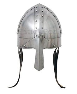 Norseman Silver Medieval Nasal Helmet for Cosplay