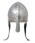 Norseman Silver Medieval Nasal Helmet for Cosplay