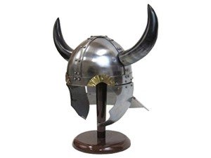Horned Viking Helmet with Ear and Neck Guards