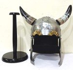 Horned Viking Helmet with Ear and Neck Guards