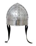 Norseman Silver Medieval Nasal Helmet for Cosplay
