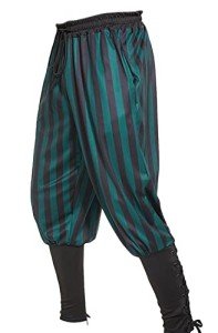 Medieval Viking Navigator Pants in Black-Green