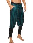 Medieval Viking Navigator Pants in Black-Green