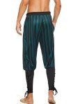 Medieval Viking Navigator Pants in Black-Green