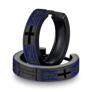 Celtic Hoop Cross Earrings for Men & Women