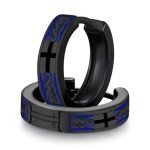 Celtic Hoop Cross Earrings for Men & Women