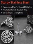 Viking Compass Cufflinks for Men – Norse Style