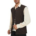 Men's Steampunk Pirate Costume - Halloween Medieval Style