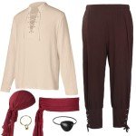 Men's Viking Pirate Costume Set for Halloween